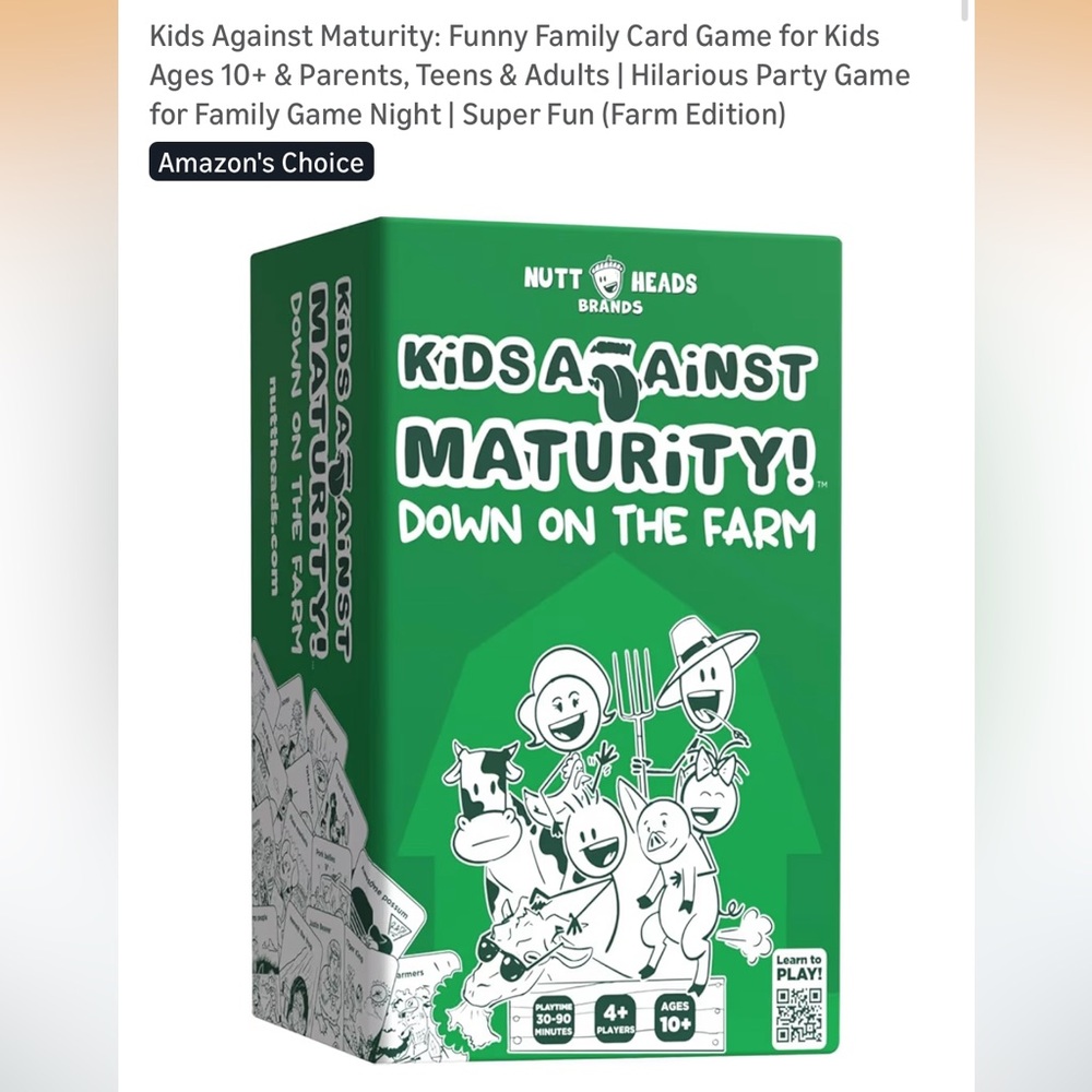 Kids Against Maturity! Down on the Farm - Game